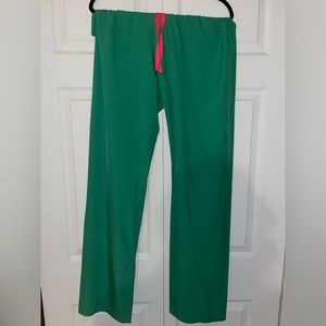 FIGS Safety Green FREEx Livingston basic scrub pants - L Tall